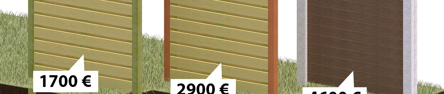 50 metriä aitaa kolme eri hintaa